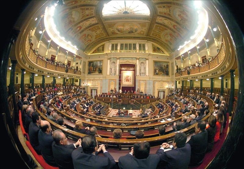 Vista general del hemiciclo del Congreso de los Diputados.