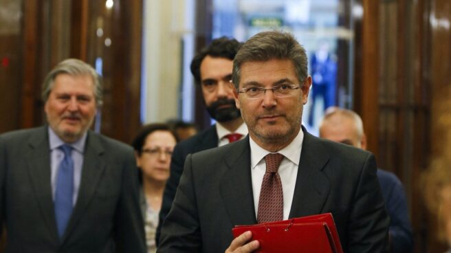 El ministro de Justicia, Rafael Catalá, este martes en el Congreso donde fue reprobado.