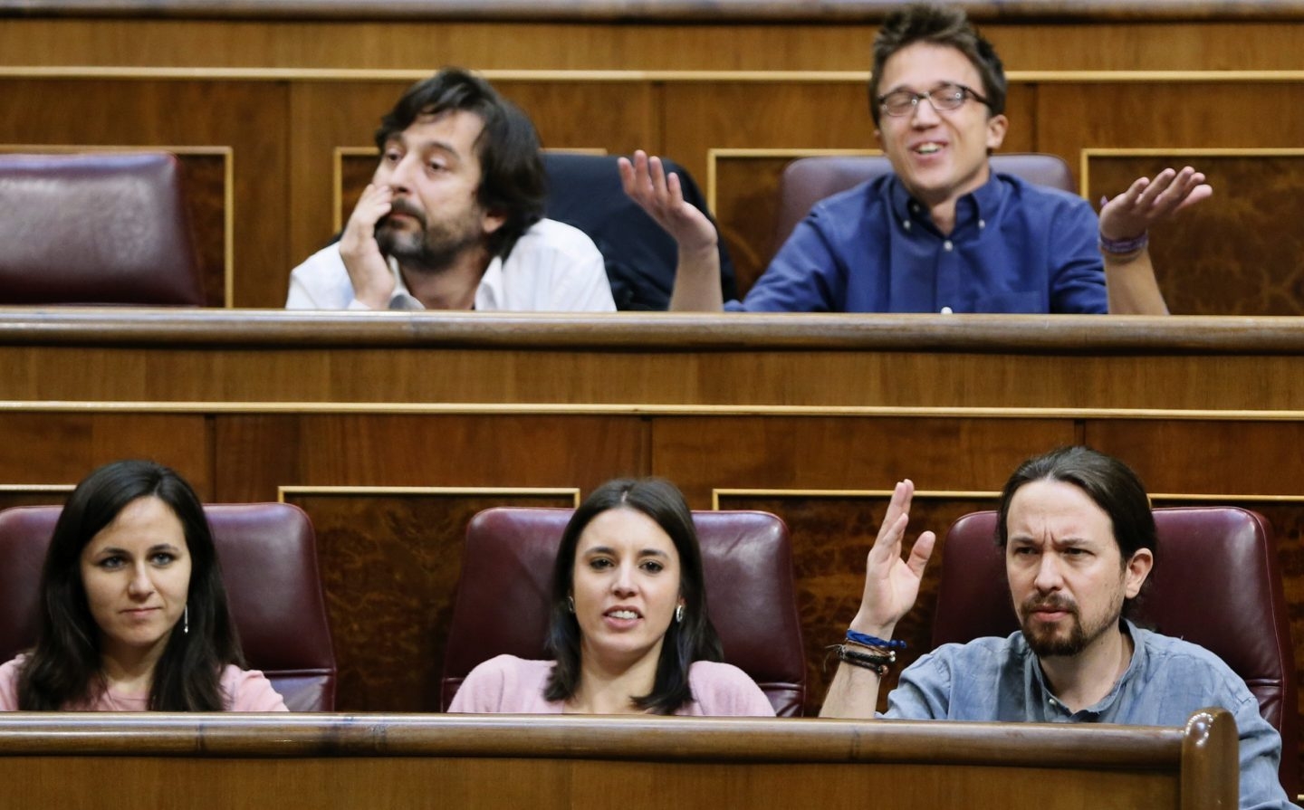 El grupo parlamentario de Unidos Podemos-En Comú Podem-En Marea.