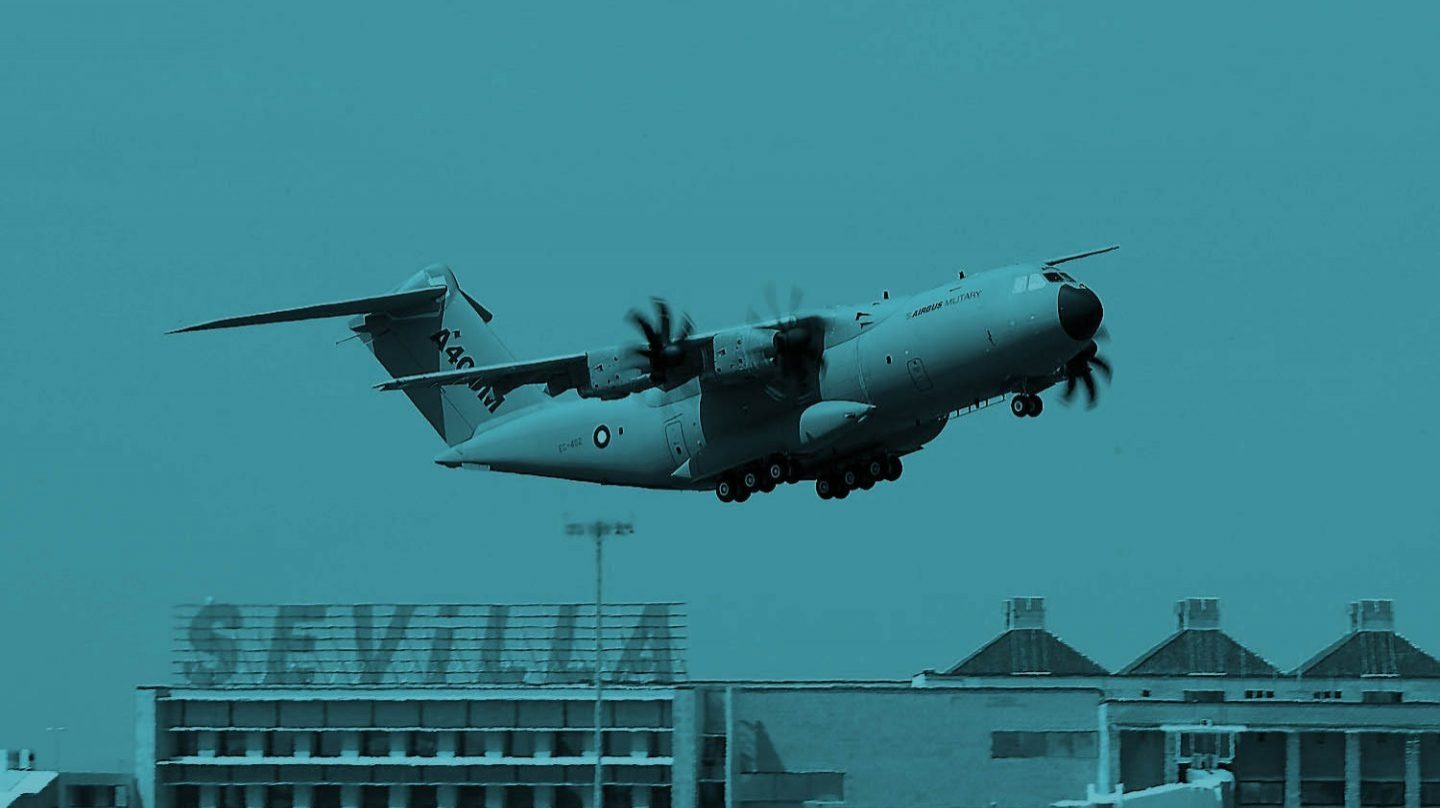 Avión de Airbus modelo A400m.