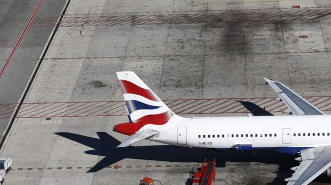 Cola de un avión de British Airways.