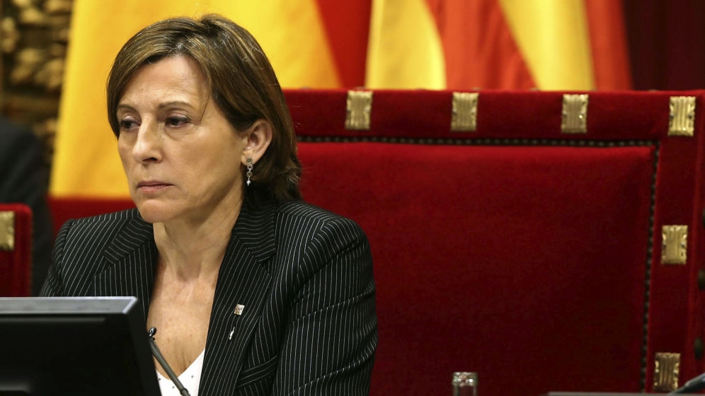 Carme Forcadell, en el Parlament.