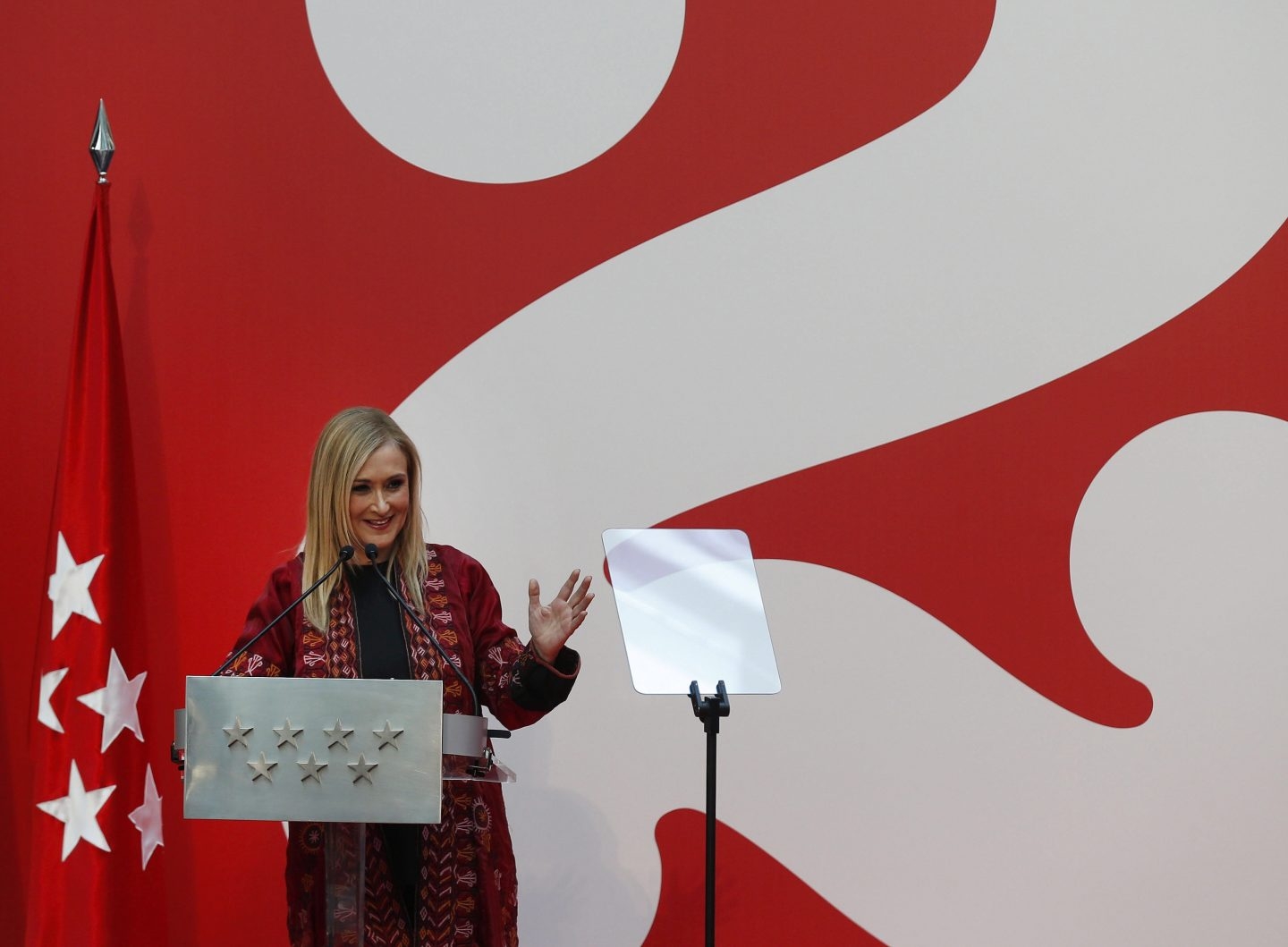 Cristina Cifuentes, presidenta de la Comunidad, en un acto oficial.