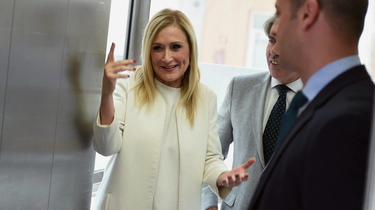 Cristina Cifuentes, junto a Angel Garrido.