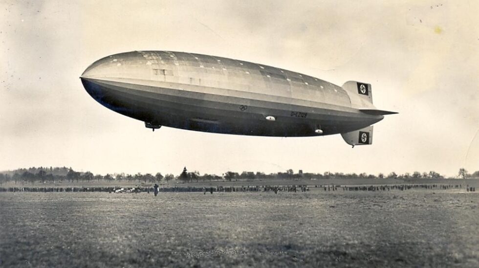 Así era el Hindenburg durante un vuelo.