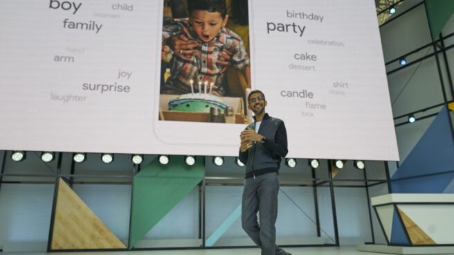 Sundar Pichai, CEO de Google, en la conferencia de desarrolladores.
