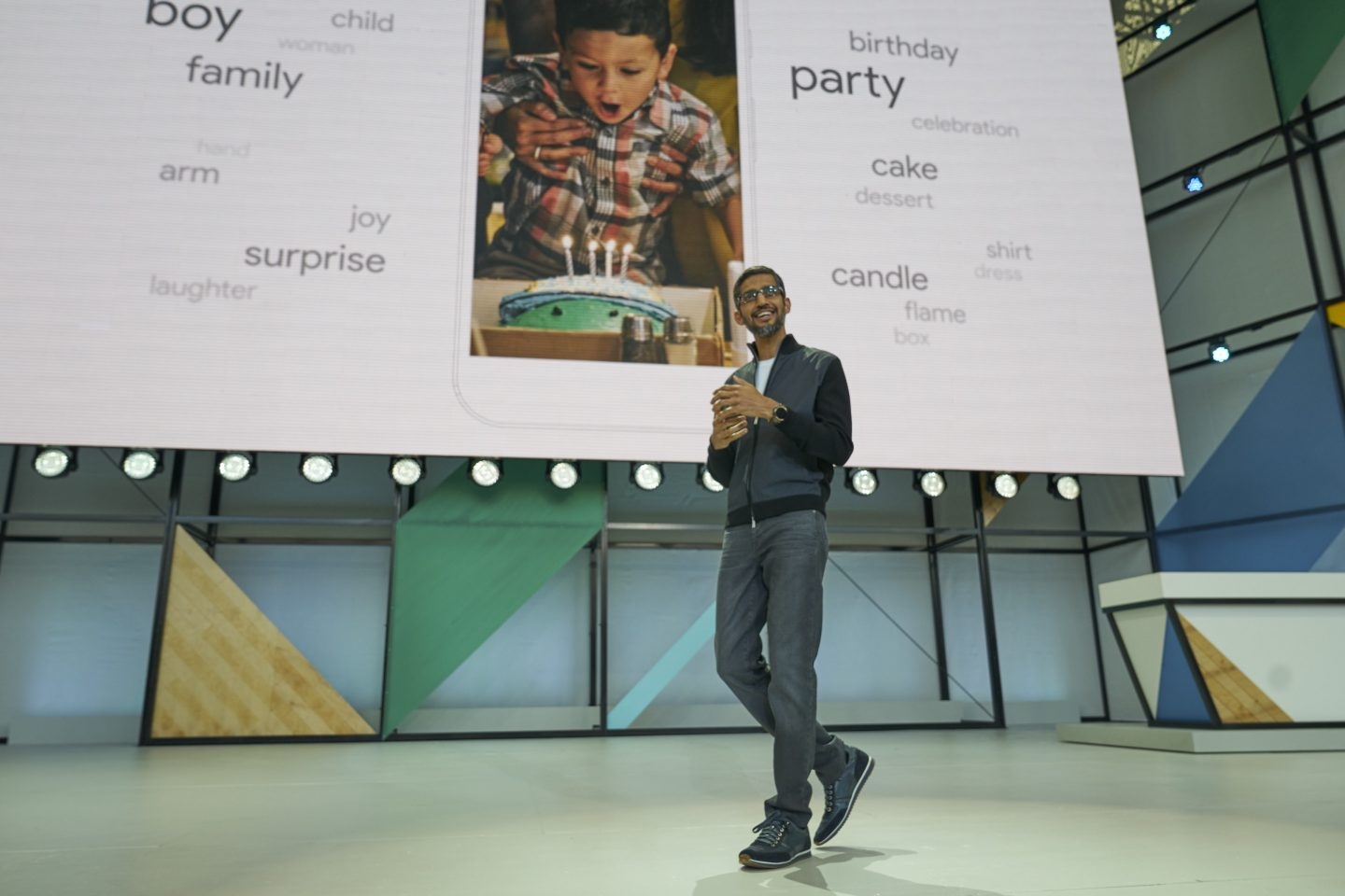 Sundar Pichai, CEO de Google, en la conferencia de desarrolladores.