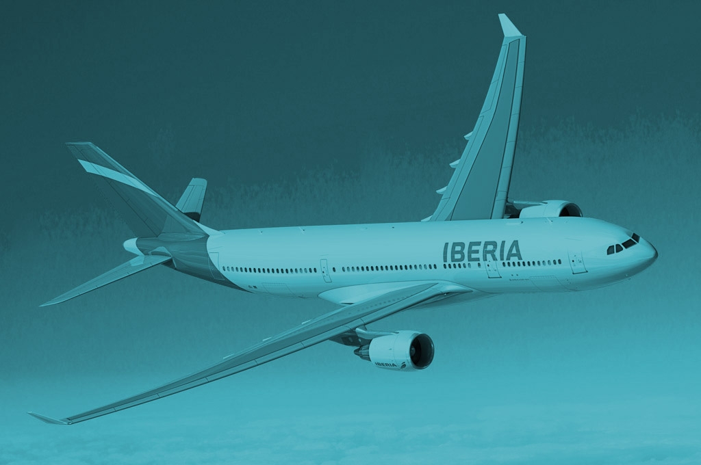 Airbus A330 de la compañía Iberia, del grupo IAG.