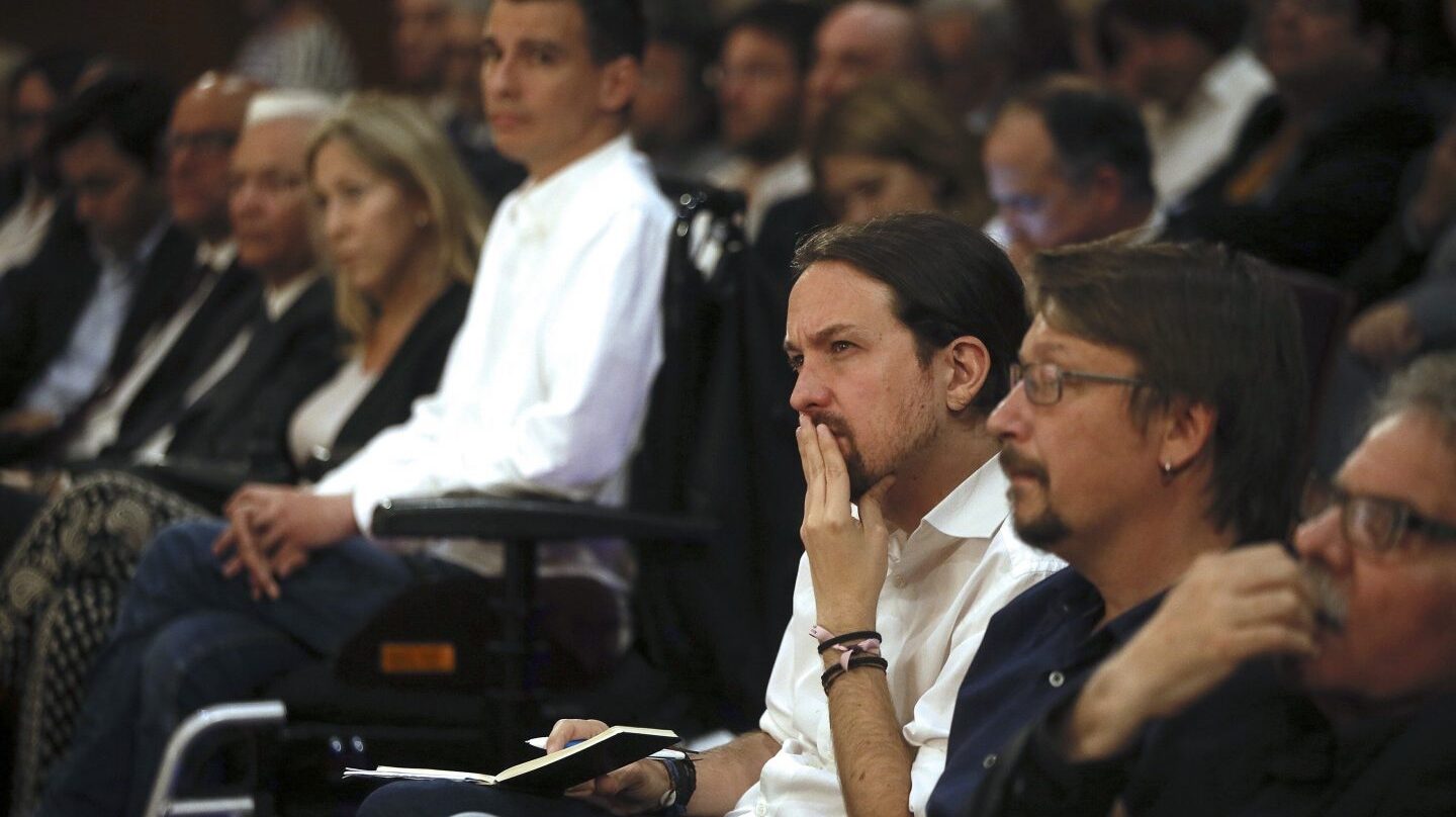 Pablo Iglesias y Xavi Domènech.