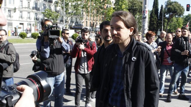 Pablo-Iglesias-tramabus Pablo Iglesias, en un acto del Primero de Mayo.