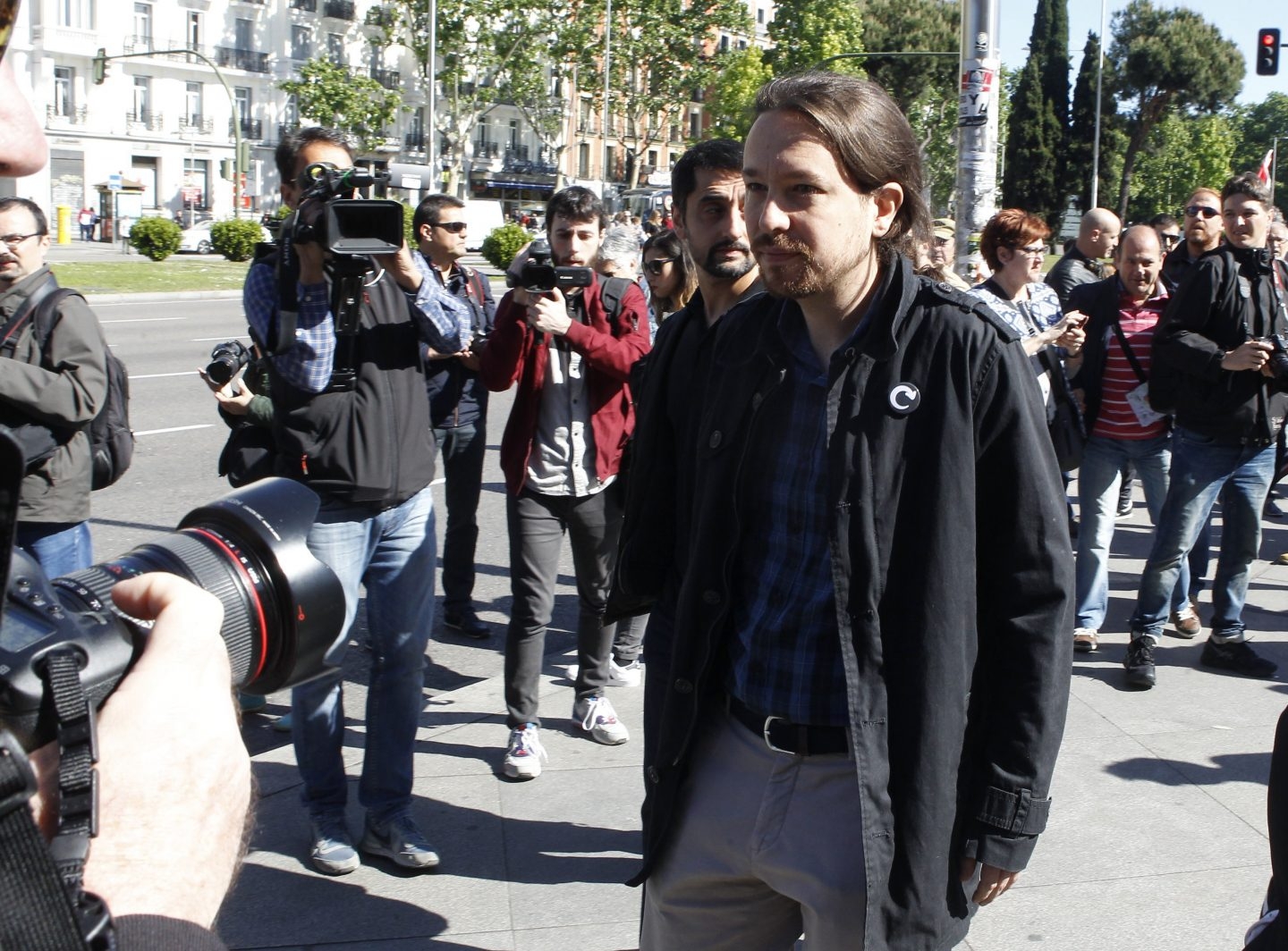 Pablo Iglesias, en un acto del Primero de Mayo.