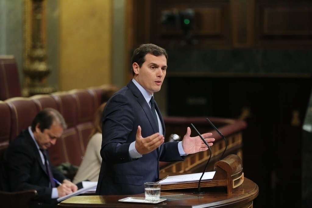 El líder de Ciudadanos, Albert Rivera, en el Congreso de los Diputados.