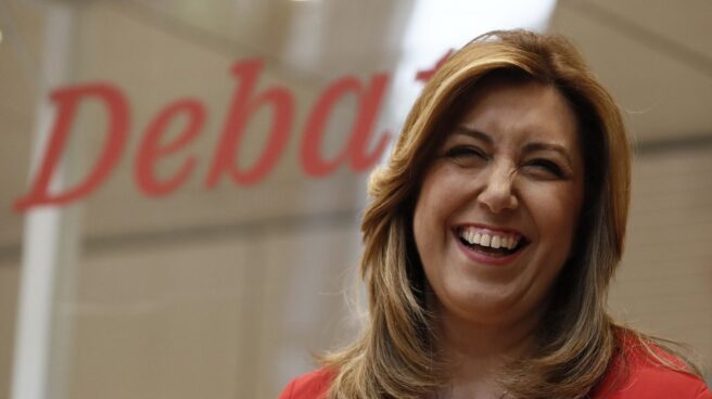Susana Díaz, en el debate en Ferraz.