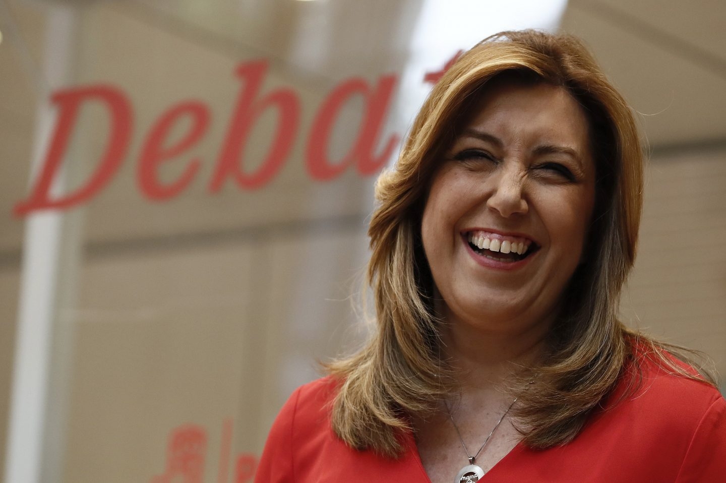 Susana Díaz, en el debate en Ferraz.