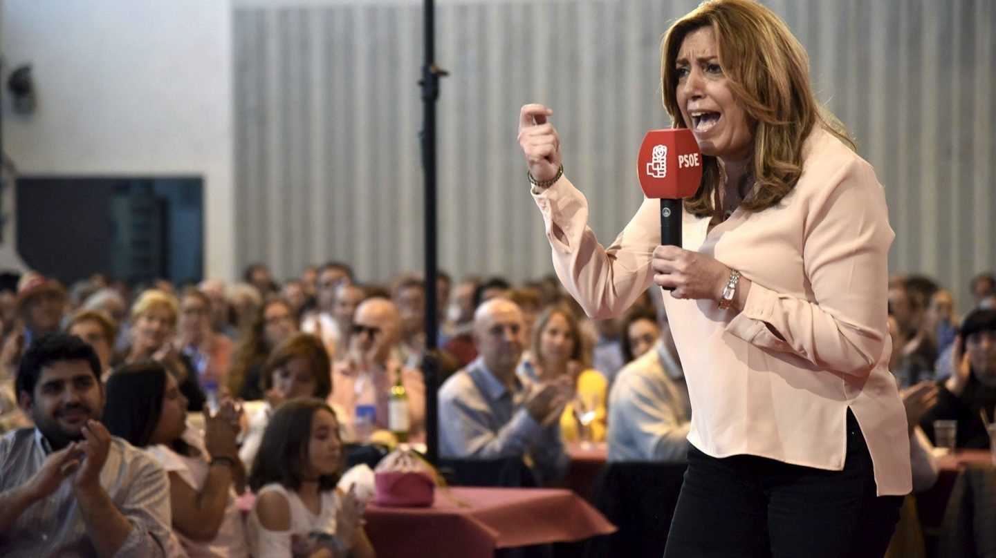 Susana Díaz, en un acto en Huesca.