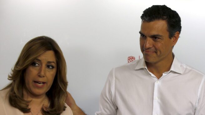 Susana Díaz y Pedro Sánchez, en Ferraz tras las primarias. Susana Díaz y Pedro Sánchez, en Ferraz tras las primarias.