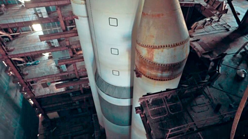Los restos del gigantesco cohete de lanzamiento 'Energia'