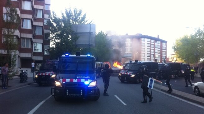 Incidentes en una manifestación en Barcelona.