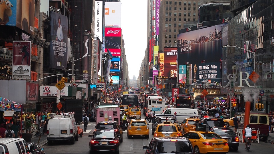 Tráfico en Manhattan, el corazón de Nueva York.