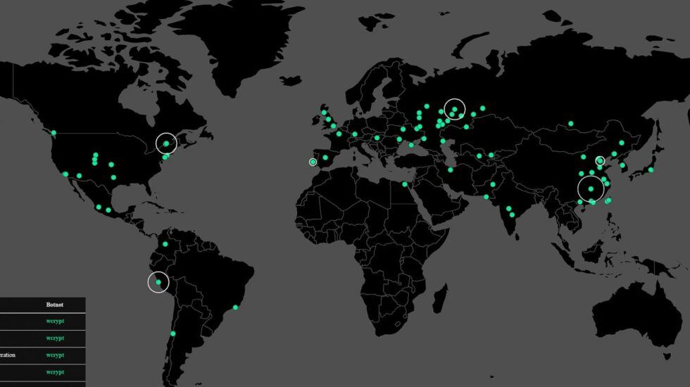 Mapa de los ciberataques.