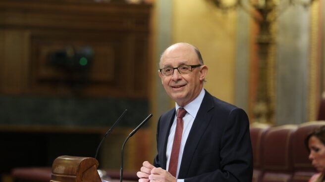Cristóbal Montoro, ministro de Hacienda, este jueves en el debate sobre enmiendas a los Presupuestos.