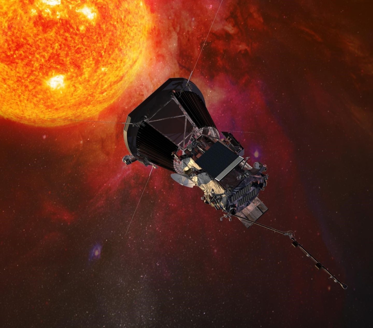 Recreación de la nave que será enviada al sol por la NASA
