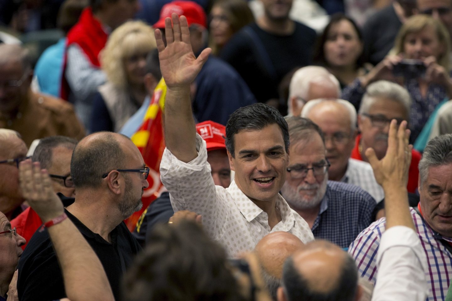 Pedro Sánchez este jueves en Viladecans.