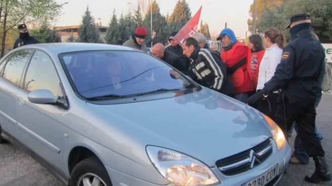 piquete-sindical Piquete sindical en acción durante una huelga.