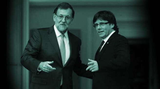Mariano Rajoy y Carles Puigdemont. Mariano Rajoy y Carles Puigdemont.