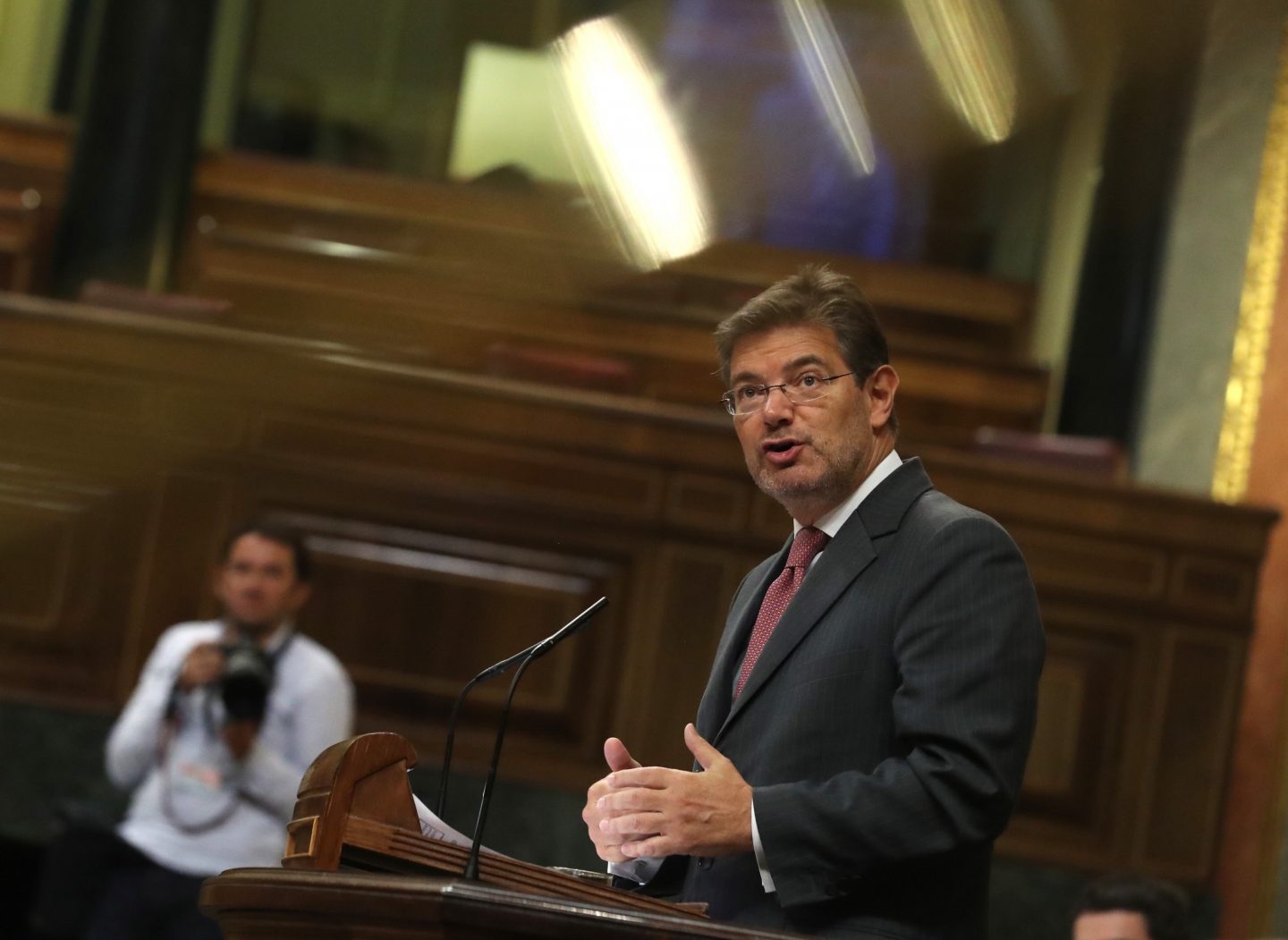 El ministro de Justicia, Rafael Catalá, en el Congreso.
