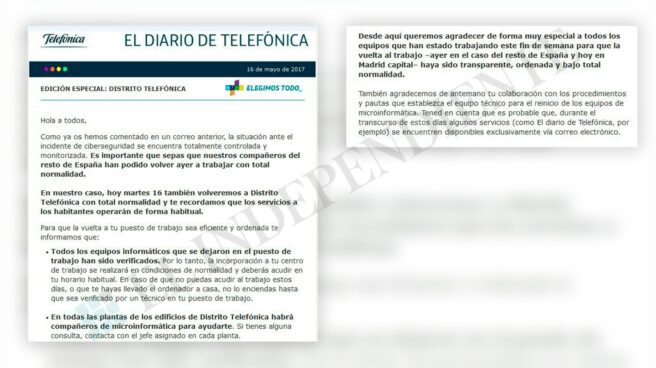 Comunicado Telefónica Virus