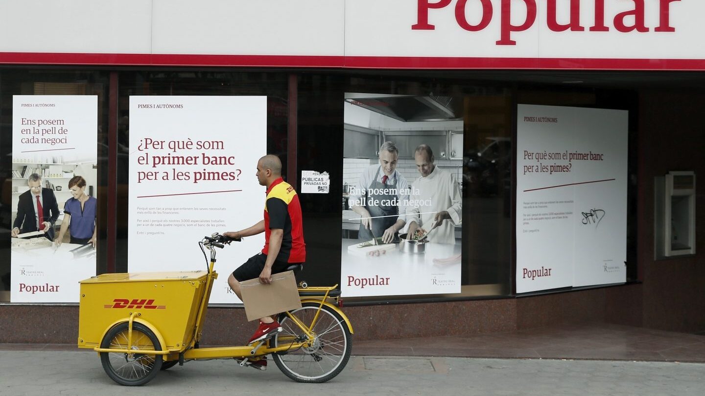 Sucursal del Banco Popular en el centro de Barcelona.