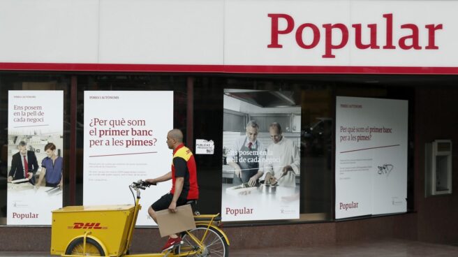 Popular Sucursal del Banco Popular en el centro de Barcelona.