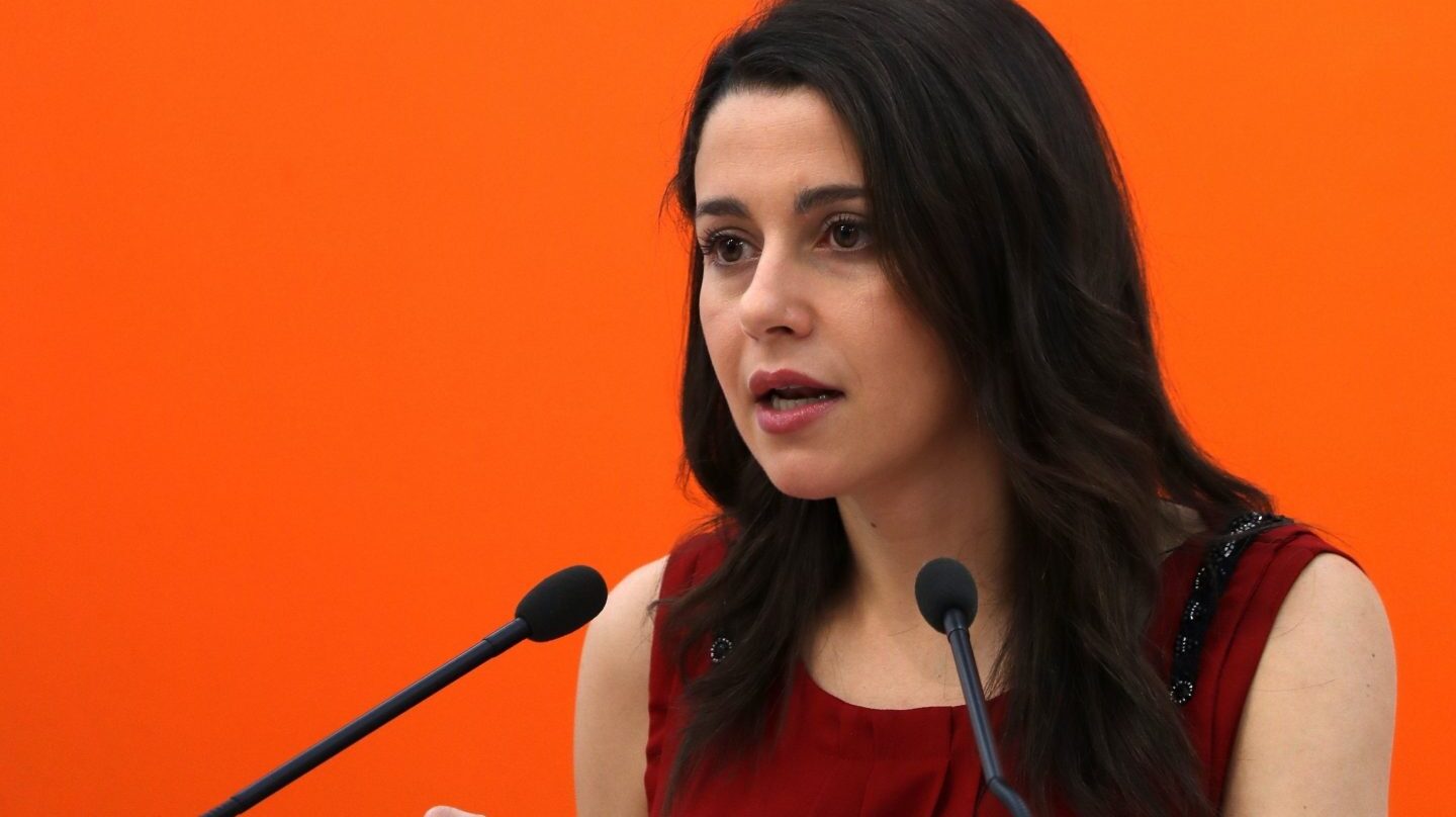 La portavoz nacional de Ciudadanos, Inés Arrimadas, en una rueda de prensa.