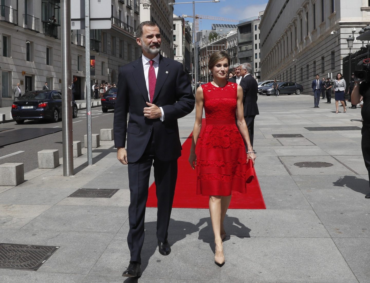 40 aniversario de las elecciones: los Reyes llegan al Congreso.