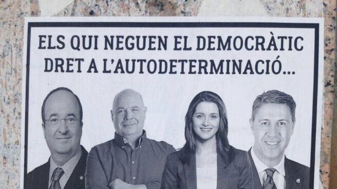 Cartel independentista en Lleida.