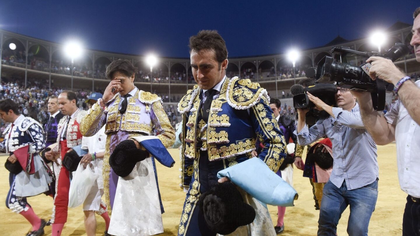 El Fandi y Roca Rey tras enterarse de la muerte de Iván Fandiño.