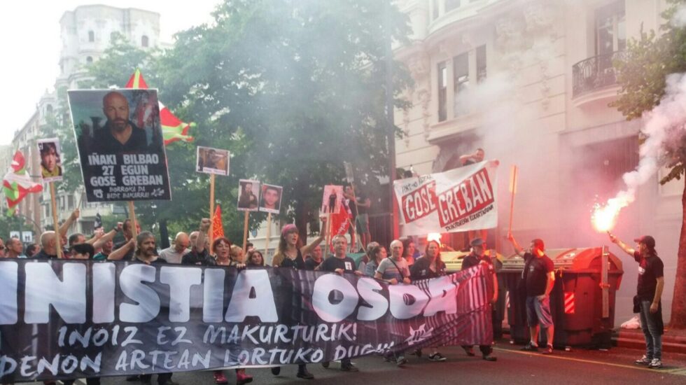 Manifestación en apoyo al preso de ETA, Iñaki Bilbao, celebrada el sábado 24 de junio.