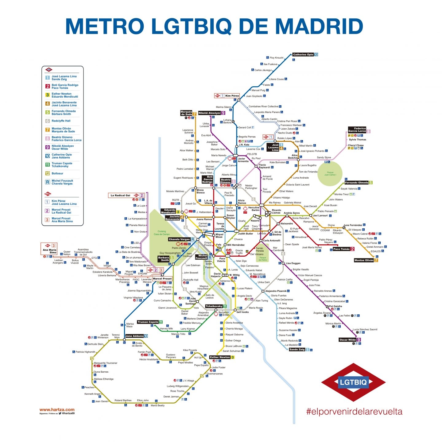 El plano de metro LGTBI