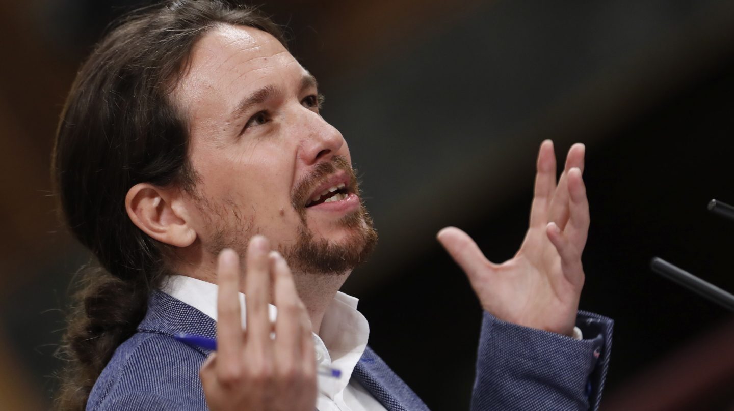 Pablo Iglesias, en la moción de censura.