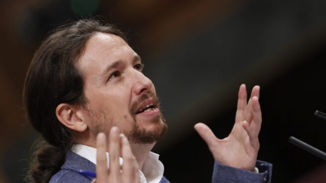 Pablo Iglesias, en la moción de censura. Pablo Iglesias, en la moción de censura.