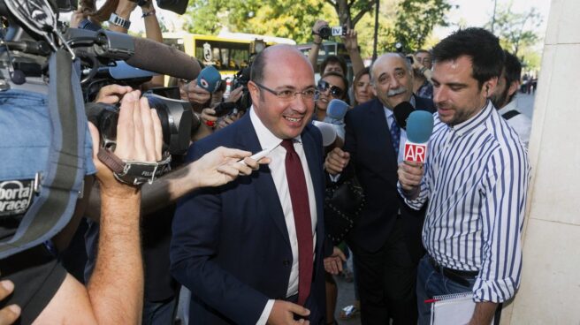 Pedro Antonio Sánchez llega al Tribunal en Murcia. Pedro Antonio Sánchez llega al Tribunal en Murcia.