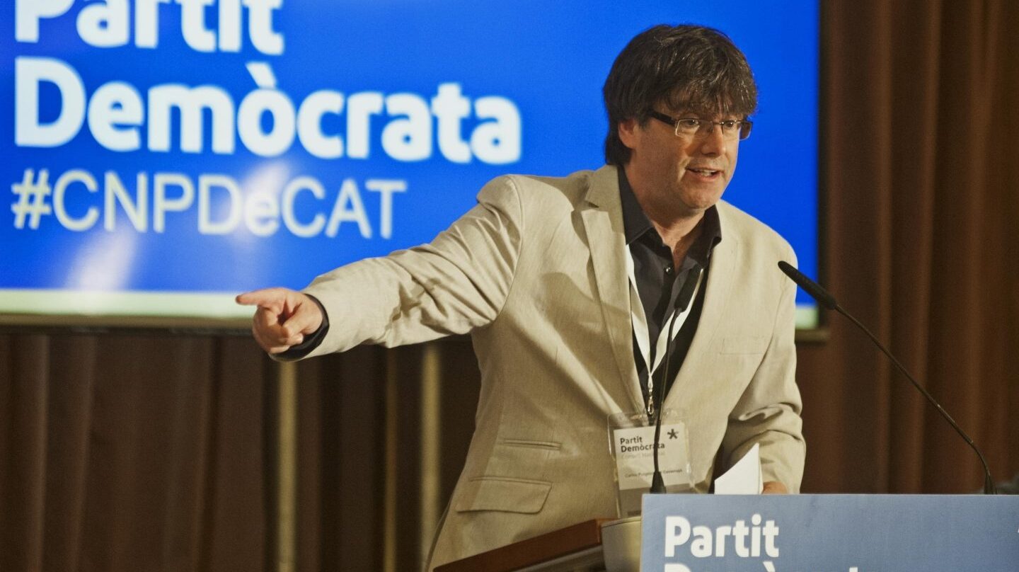 Carles Puigdemont, en un acto en Lloret de Mar.