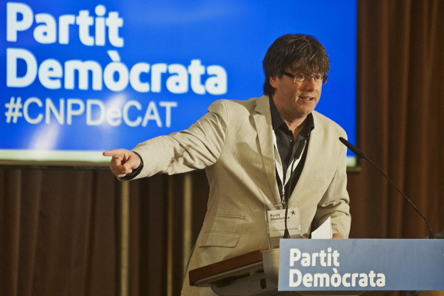 Carles Puigdemont, en un acto en Lloret de Mar.