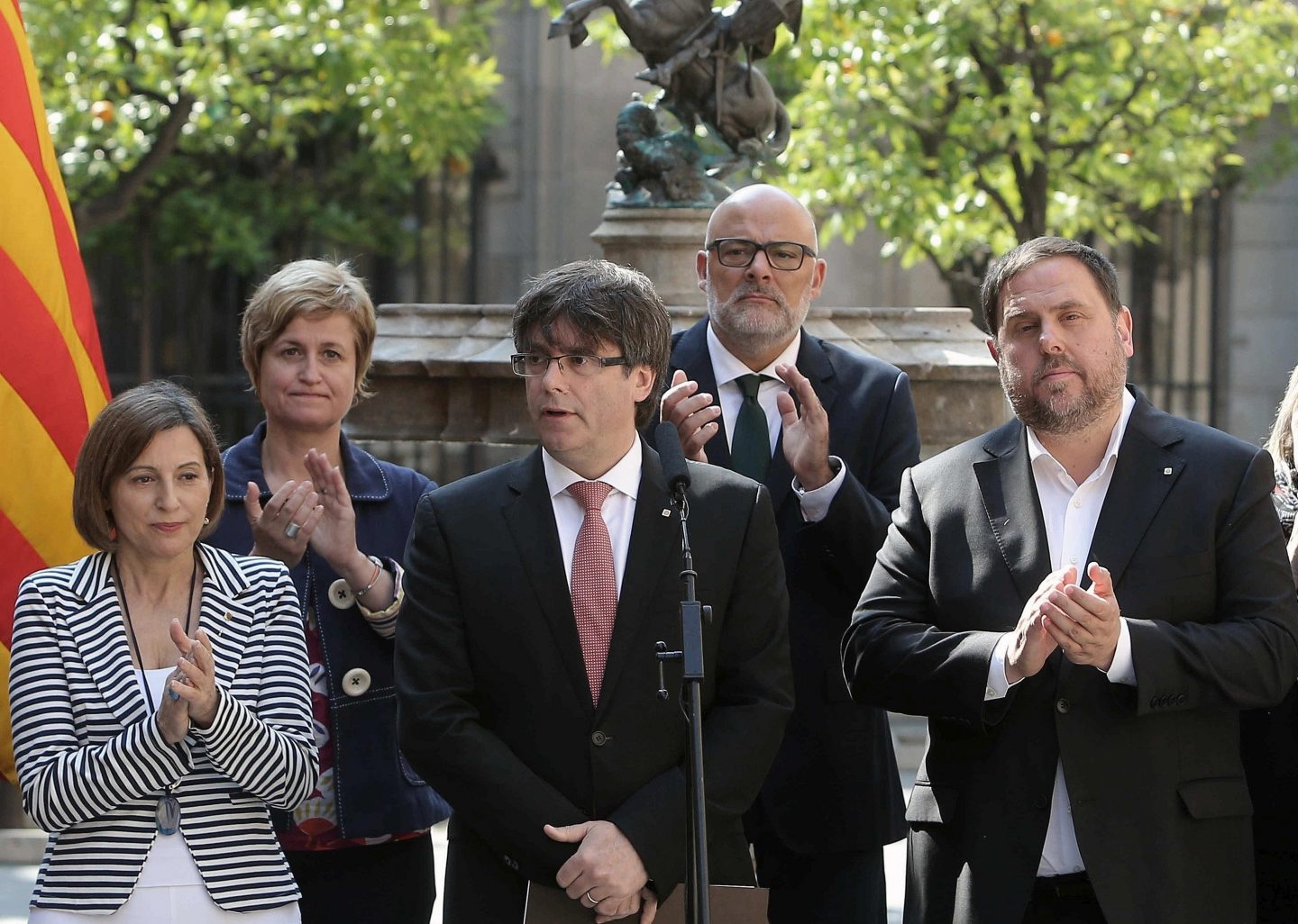 Carles Puigdemont anuncia la fecha del referéndum.