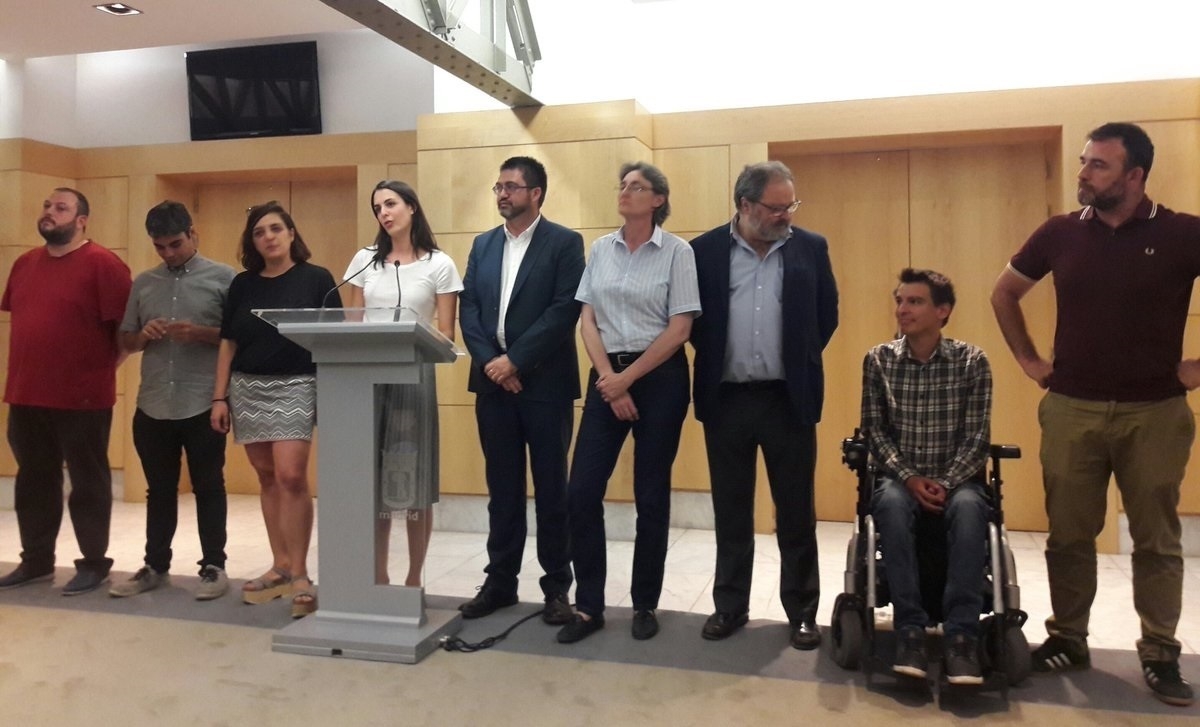 Rita Maestre y otros concejales del Ayuntamiento de Madrid.