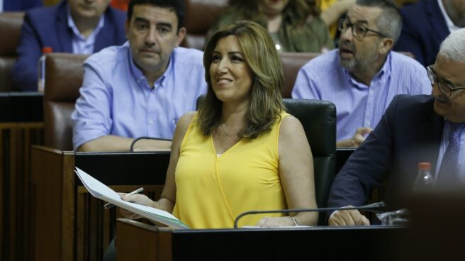 Susana Díaz, en el Parlamento andaluz.