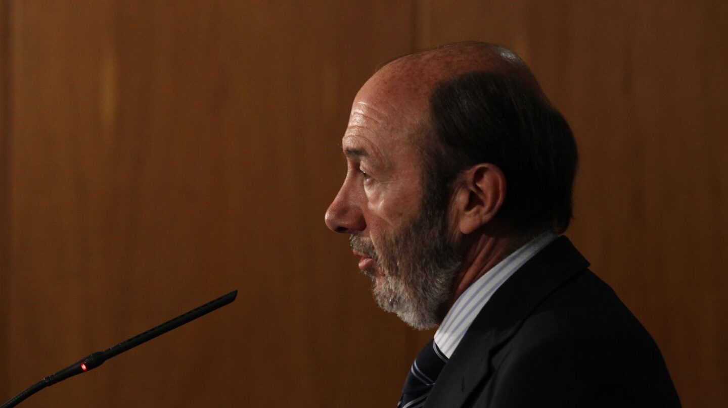 Alfredo Pérez Rubalcaba, en una comparecencia durante su etapa como ministro del Interior.