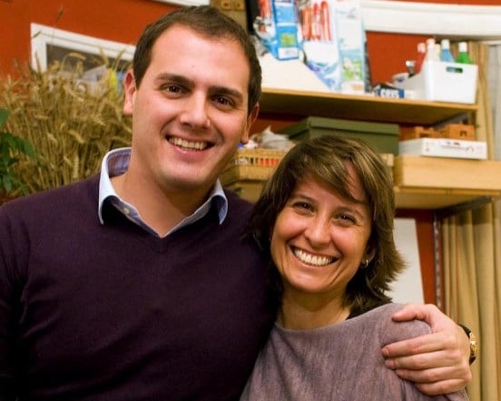 El presidente de Ciudadanos, Albert Rivera, y su coach Mª Ángels Casanovas.