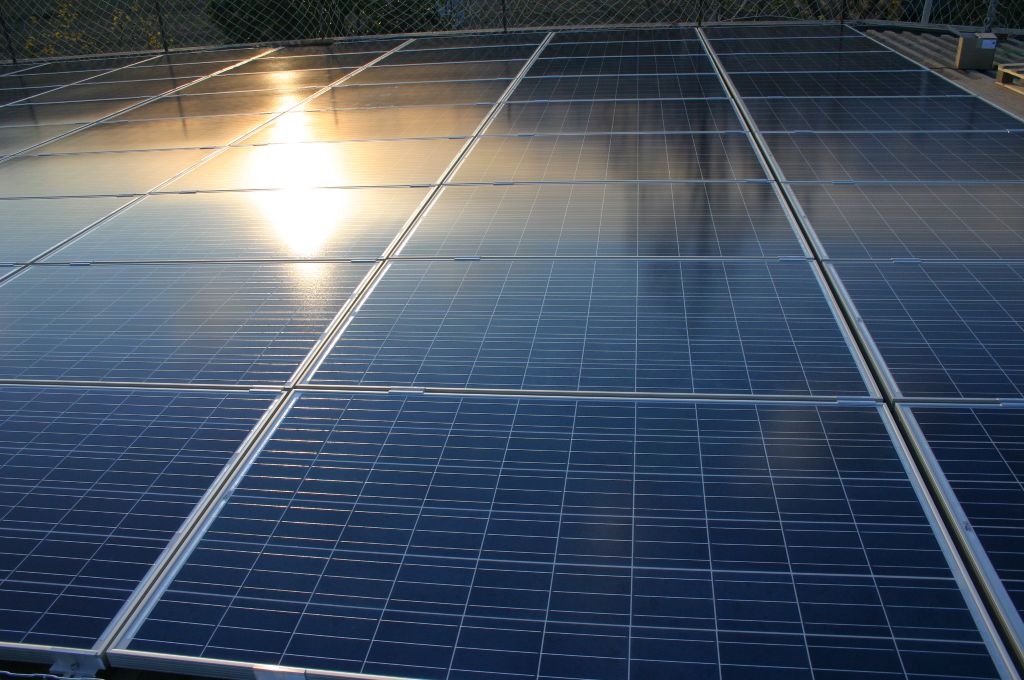 Placas solares fotovoltaicas.